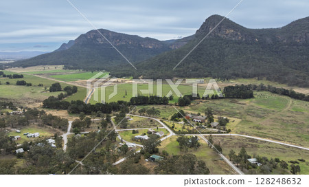 The old oil shale town of Glen Davis in Capertee Valley in Australia The old oil shale town of Glen Davis in Capertee Valley in Australia 128248632