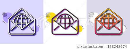 Web Mail line icon. Halftone dotted pattern. Gradient icon with grain shadow. Message correspondence sign. E-mail symbol. Line web Mail icon. Various designs. Vector Web Mail line icon. Halftone dotted pattern. Gradient icon with grain shadow. Message correspondence sign. E-mail symbol. Line web Mail icon. Various designs. Vector 128248674