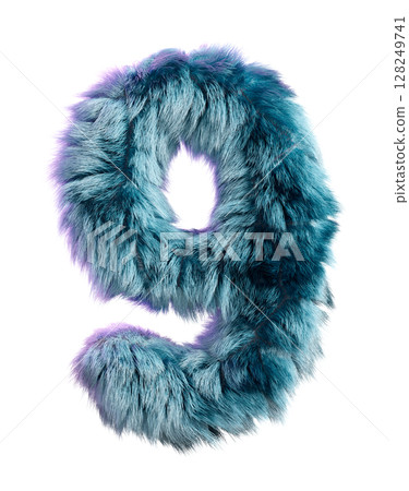 Blue Fur Styled Into Bold Letter X Isolated on White Background Blue Fur Styled Into Bold Letter X Isolated on White Background 128249741
