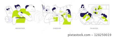 Street food isolated cartoon vector illustrations se Street food isolated cartoon vector illustrations se 128250019