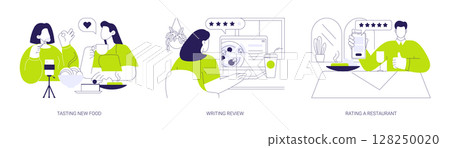 Food critic isolated cartoon vector illustrations se Food critic isolated cartoon vector illustrations se 128250020