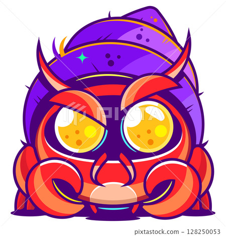 Hermit crab vector illustration. Cute shell-dwelling hermit crab cartoon clipart, animal in flat style. Sea animals, underwater creatures, ocean animals, marine life concept. Hermit crab Hermit crab vector illustration. Cute shell-dwelling hermit crab cartoon clipart, animal in flat style. Sea animals, underwater creatures, ocean animals, marine life concept. Hermit crab 128250053