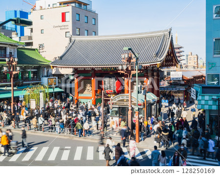 Sensoji Temple Kaminarimon *Some parts are soft focus 128250169