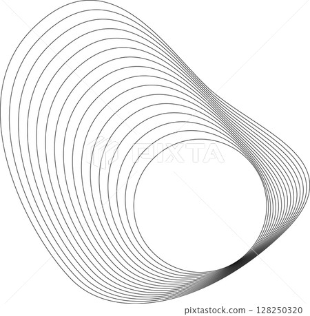 Flowing wave lines circle frame. Design liquid shapes Flowing wave lines circle frame. Design liquid shapes 128250320