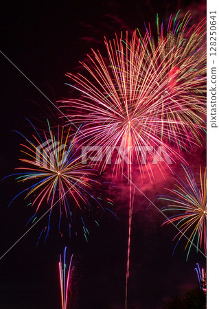 Colorful fireworks that color the night sky 128250641