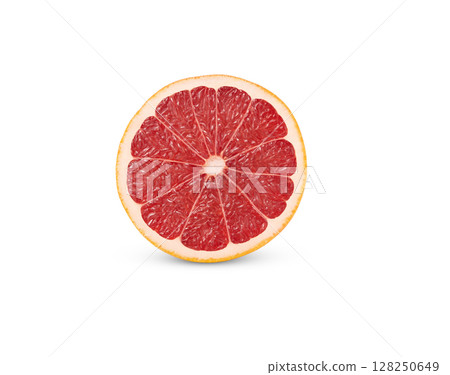 Grapefruit slice isolated. Citrus slice isolated. Grapefruit slice isolated. Citrus slice isolated. 128250649