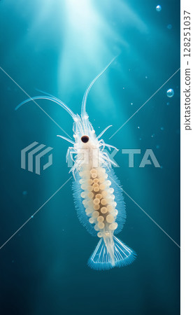 透明蝦，身體透明，攜帶卵 128251037