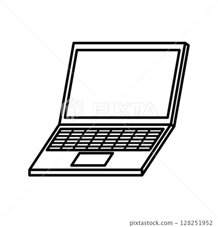 Open laptop icon 128251952