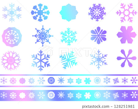 Snow Crystal Material Set Snow Crystal Material Set 128251981