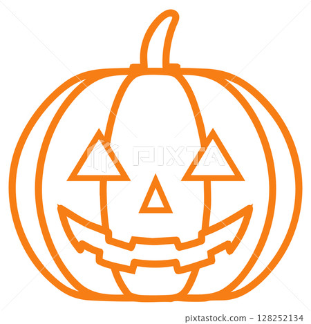 Halloween pumpkin illustration-1-1 orange Halloween pumpkin illustration-1-1 orange 128252134