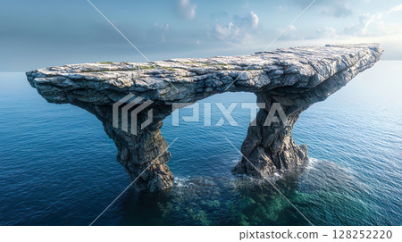 海上神秘的橋狀岩層 海上神秘的橋狀岩層 128252220