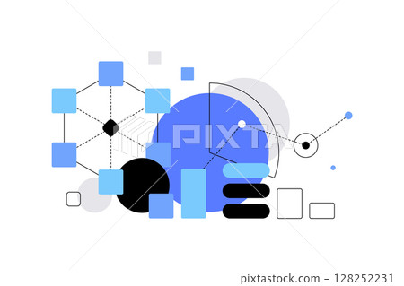 Data architecture and data science. Web banner template 128252231