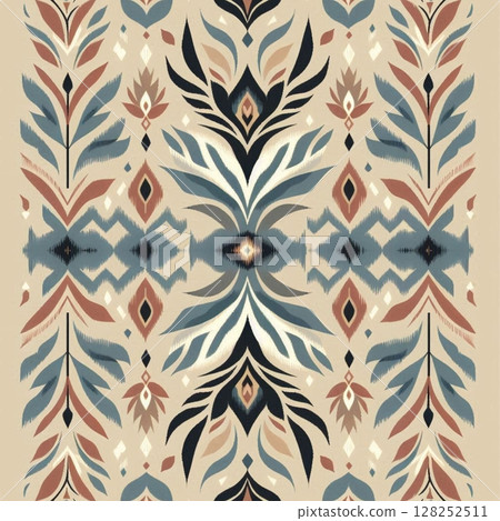 vector seamless pattern for design, fabric, textile, website or printing, pattern, wallpaper with floral ornament 128252511