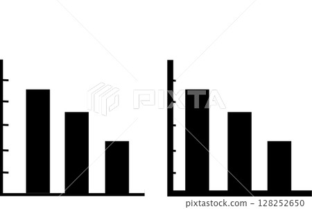 Simple bar graph icon illustration Simple bar graph icon illustration 128252650