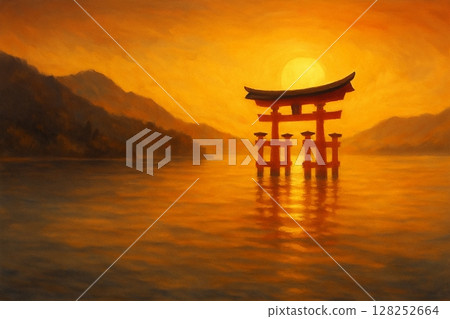 Itsukushima shrine Itsukushima shrine 128252664