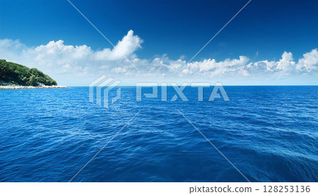 地平線與藍天,海洋 地平線與藍天,海洋 128253136