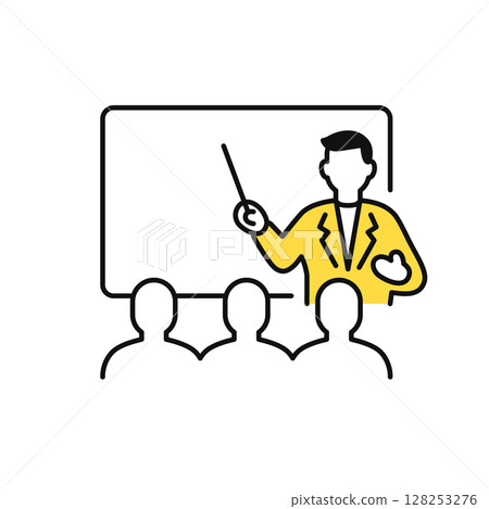 Simple vector icon illustration material for presentations, meetings, seminars and training Simple vector icon illustration material for presentations, meetings, seminars and training 128253276