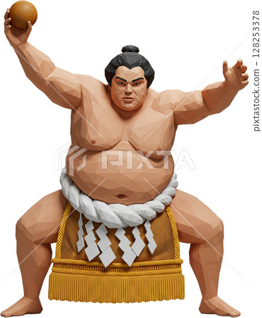 Sumo Wrestler with Golden Ball Sumo Wrestler with Golden Ball 128253378