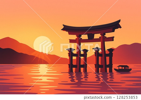 Itsukushima shrine  128253853