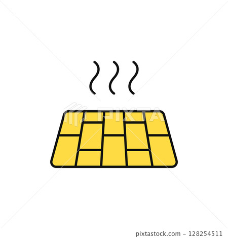 地板暖氣簡單向量圖示插畫素材 128254511