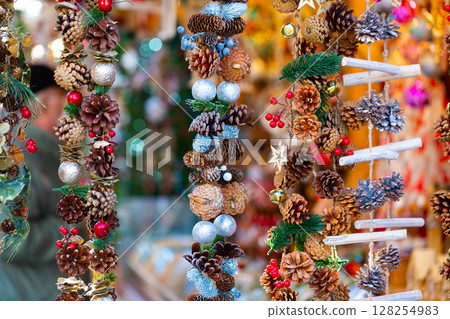 View of Christmas decorations View of Christmas decorations 128254983