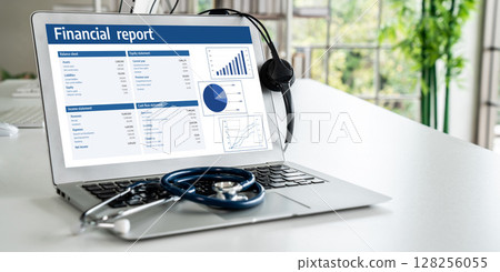 Business data dashboard provide business intelligence analytic snugly 128256055