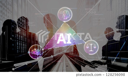 AI Brain Processing Data with Generative Artificial Intelligence Concept Muxer 128256098
