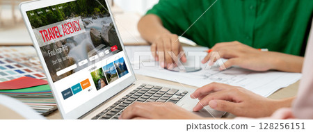 Online travel agency website for brisk search and travel planning 128256151