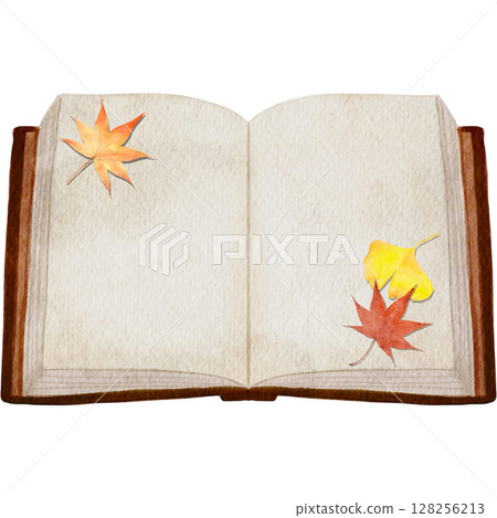 書籍、水彩畫、古董、銀杏、楓樹、插圖 128256213