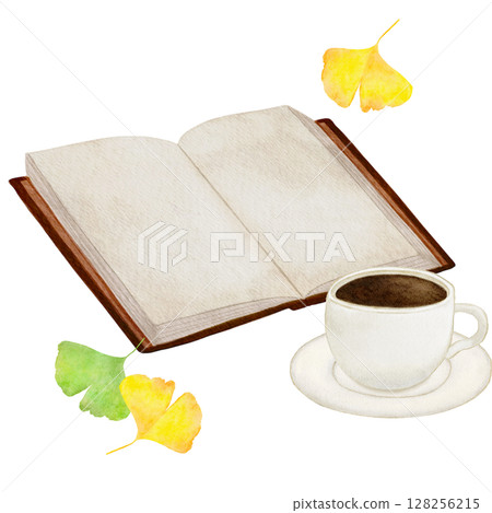 Book, watercolor, antique, ginkgo, illustration Book, watercolor, antique, ginkgo, illustration 128256215