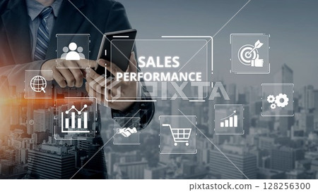 Sales Performance Dashboard with Sales Metrics, Targets, and Conversion Muxer 128256300