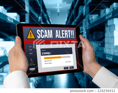 Cyber security software show alert of cyber attack for protection snugly 128256412