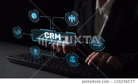 CRM Customer Relationship Management Platform with Data Analytic User Tool Muxer 128256577