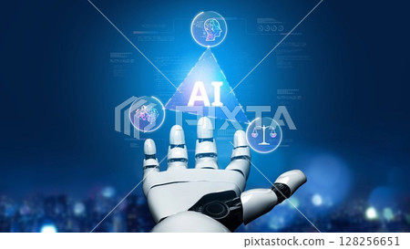 AI Brain Processing Data with Generative Artificial Intelligence Concept Muxer 128256651