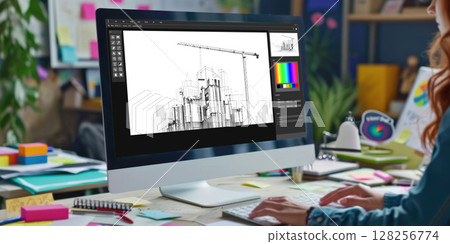 Architectural design brisk software application for architect business 128256774