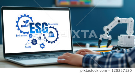ESG environmental social governance policy for brisk business 128257120