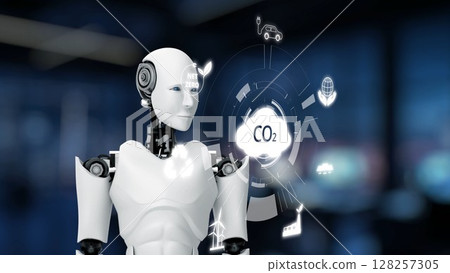 AI Driving Net Zero Goals and Sustainable Business Solutions. Kernel 128257305