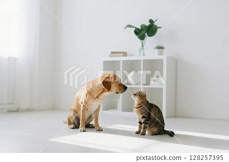 dog and cat 128257395