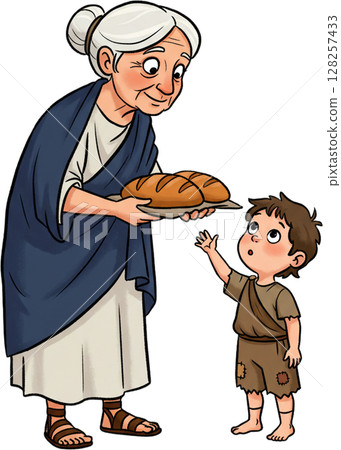 Kind Roman Grandmother 128257433