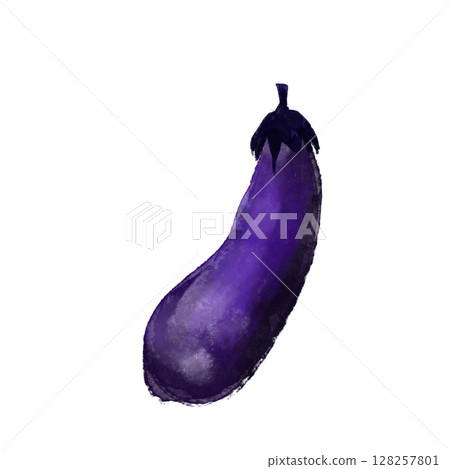 Watercolor illustration of eggplant Watercolor illustration of eggplant 128257801