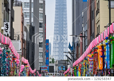 東京合童橋大街下町七夕節每年七月舉行 東京合童橋大街下町七夕節每年七月舉行 128258347