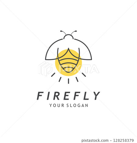 Minimalist Firefly Logo Design 128258379