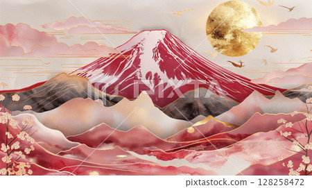 春天的富士山圖像素材“AI生成的圖像” 128258472