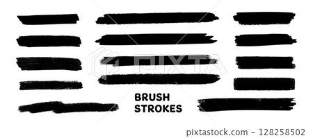 Blurred brush strokes landscape set Blurred brush strokes landscape set 128258502
