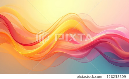 a close up of a colorful background with a wave of liquid 128258809