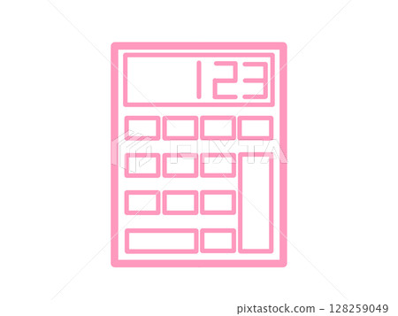 Calculator icon simple pink 128259049