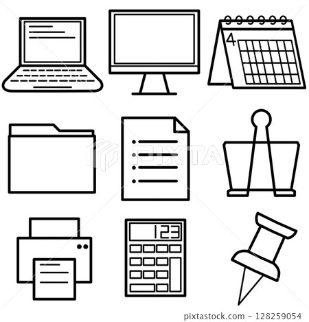 簡約辦公用品組（黑色） 128259054