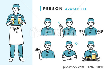 男酒吧職員頭像集 128259091