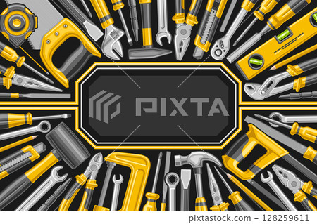 Frame With Tools Vector frame with many Hardware Tools - Stock Illustration [128259611 ...