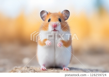 hamster against a blurred background 128259724
